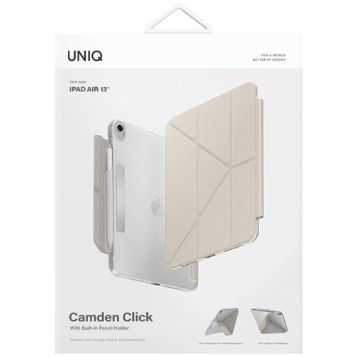 Kup Etui UNIQ Camden Click Apple iPad Air 13" 2024 (6. generacji) beżowy/ivory - UNIQ1165 - {ean13} - Sklep Home Screen
