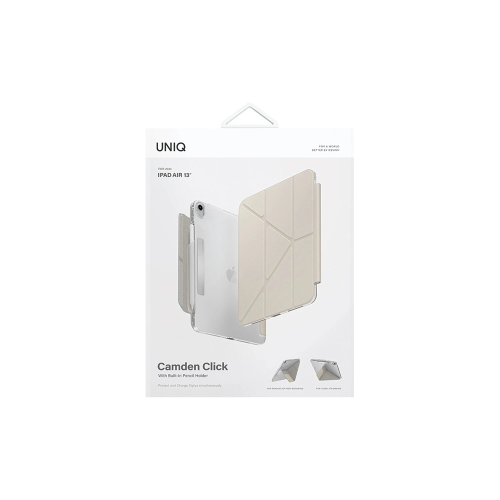 Etui UNIQ Camden Click Apple iPad Air 13" 2024 (6. generacji) beżowy/ivory