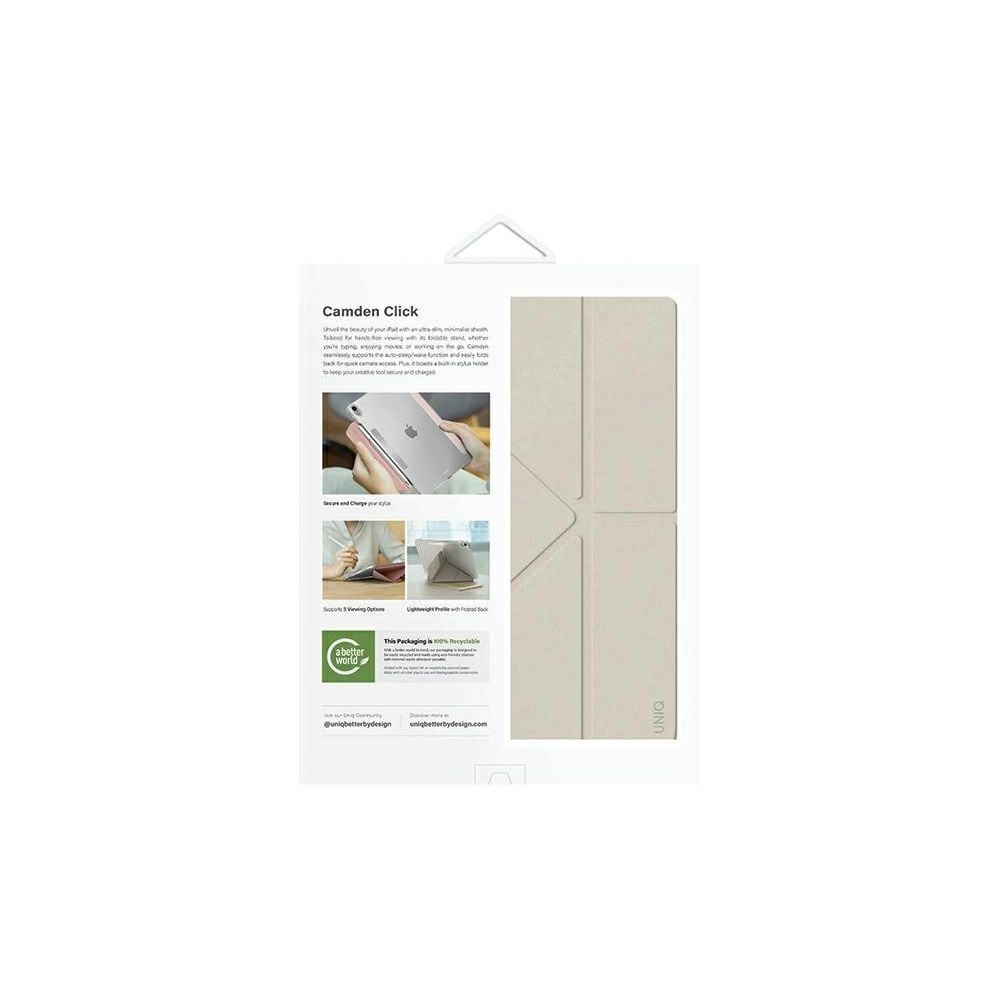 Etui UNIQ Camden Click Apple iPad Air 13" 2024 (6. generacji) beżowy/ivory