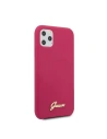 Kup Guess Apple Case GUHCN65LSLMGRE iPhone 11 Pro Max rot/burgunderfarbenes Hartschalenetui Silikon Vintage Gold Logo - GUE277RED - {ean13} - Sklep Home Screen
