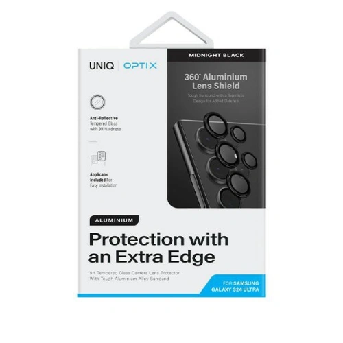 Kup Sticlă pentru obiectivul aparatului UNIQ Optix Aluminium Camera Lens Protector Samsung Galaxy S24 Ultra negru de noapte - UNIQ1167 - {ean13} - Sklep Home Screen