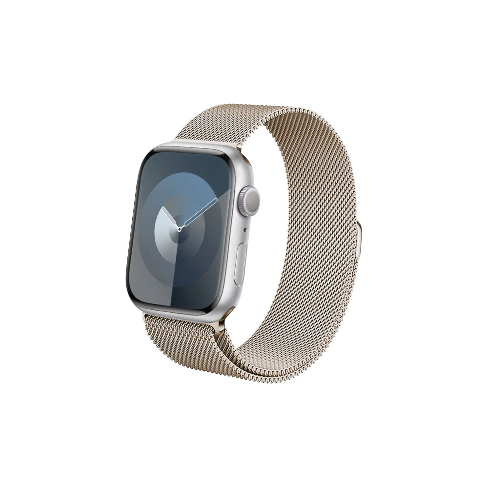 Pasek Crong Milano Steel Apple Watch 4/5/6/7/8/9/SE/Ultra 42/44/45/49mm szampański