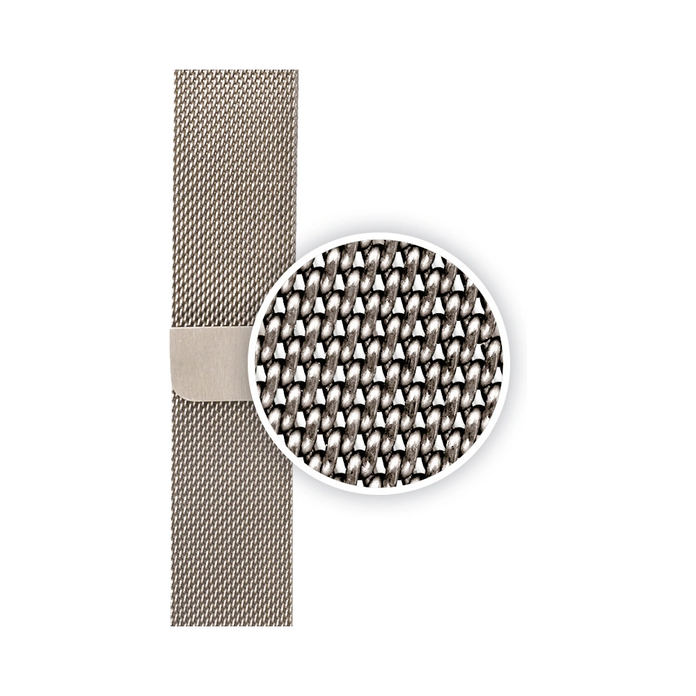 Pasek Crong Milano Steel Apple Watch 4/5/6/7/8/9/SE/Ultra 42/44/45/49mm szampański