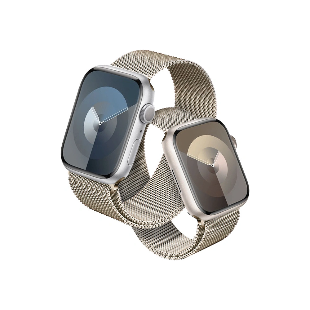 Pasek Crong Milano Steel Apple Watch 4/5/6/7/8/9/SE/Ultra 42/44/45/49mm szampański