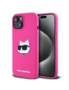 Etui Karl Lagerfeld KLHMP15MSCHPPLF Apple iPhone 15 Plus / 14 Plus keménytok Szilikon Choupette Fej MagSafe rózsaszín/fukszia