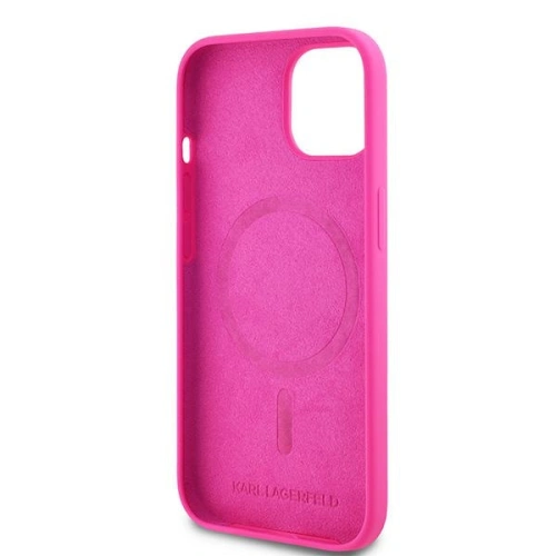 Kup Etui Karl Lagerfeld KLHMP15MSCHPPLF Apple iPhone 15 Plus / 14 Plus hardcase Silicone Choupette Head MagSafe roz/ fuchsia - KLD2084 - {ean13} - Sklep Home Screen