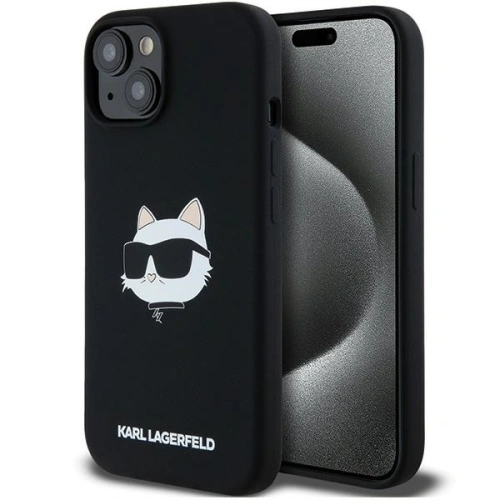 Kup Etui Karl Lagerfeld KLHMP15MSCHPPLK Apple iPhone 15 Plus / 14 Plus hardcase Silicone Choupette Head MagSafe negru/black - KLD2085 - {ean13} - Sklep Home Screen