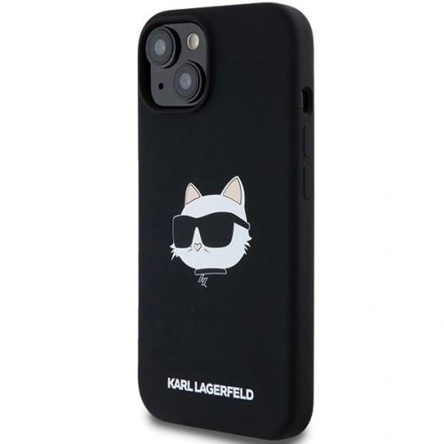 Kup Etui Karl Lagerfeld KLHMP15MSCHPPLK Apple iPhone 15 Plus / 14 Plus hardcase Silicone Choupette Head MagSafe negru/black - KLD2085 - {ean13} - Sklep Home Screen