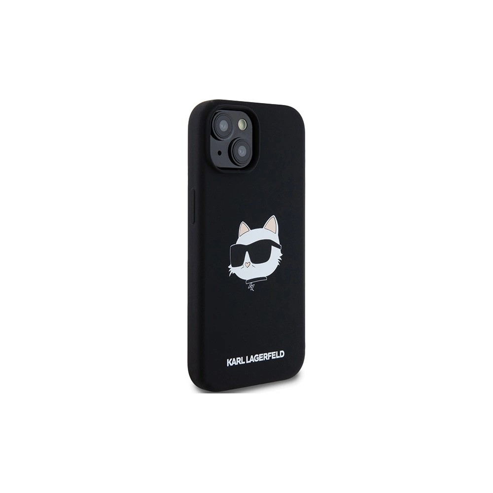 Etui Karl Lagerfeld KLHMP15MSCHPPLK Apple iPhone 15 Plus / 14 Plus hardcase Silicone Choupette Head MagSafe czarny/black