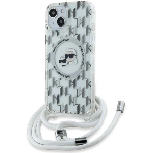 Buy Karl Lagerfeld KLHMP15SHCKCKLCT Apple iPhone 15 / 14 / 13 hardcase IML Crossbody Monogram Karl & Choupette Head MagSafe transparent - KLD2086 - {ean13} - Home Screen Store Europe