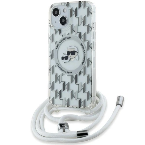 Kup Etui Karl Lagerfeld KLHMP15SHCKCKLCT Apple iPhone 15 / 14 / 13 kemény tok IML Crossbody Monogram Karl & Choupette Head MagSafe átlátszó - KLD2086 - {ean13} - Sklep Home Screen