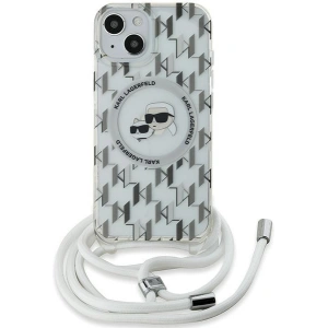 Kup Case Karl Lagerfeld KLHMP15SHCKCKLCT Apple iPhone 15 / 14 / 13 Hardcase IML Crossbody Monogram Karl & Choupette Head MagSafe transparent - KLD2086 - {ean13} - Sklep Home Screen