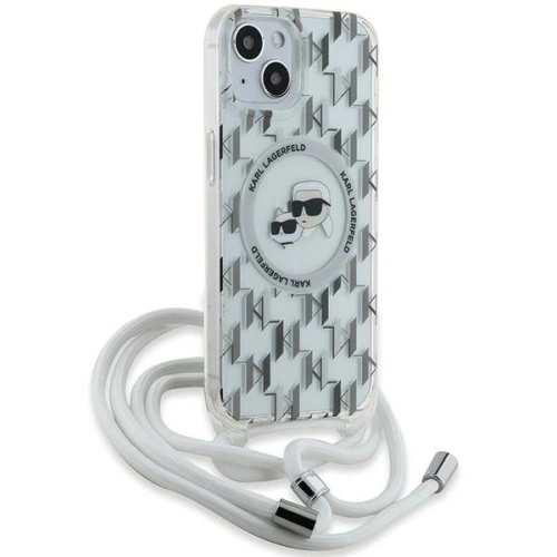 Kup Etui Karl Lagerfeld KLHMP15SHCKCKLCT Apple iPhone 15 / 14 / 13 hardcase IML Crossbody Monogram Karl & Choupette Head MagSafe transparent - KLD2086 - {ean13} - Sklep Home Screen