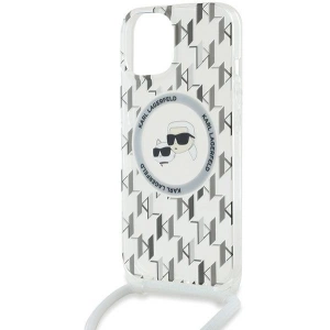 Kup Case Karl Lagerfeld KLHMP15SHCKCKLCT Apple iPhone 15 / 14 / 13 Hardcase IML Crossbody Monogram Karl & Choupette Head MagSafe transparent - KLD2086 - {ean13} - Sklep Home Screen