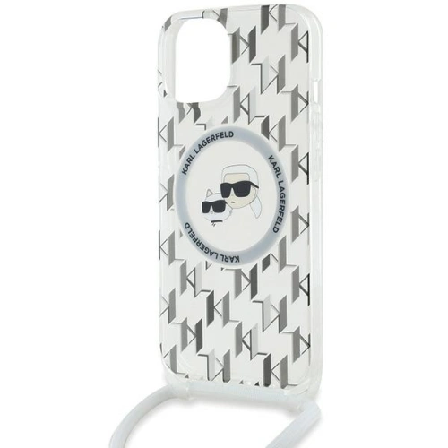 Kup Etui Karl Lagerfeld KLHMP15SHCKCKLCT Apple iPhone 15 / 14 / 13 kemény tok IML Crossbody Monogram Karl & Choupette Head MagSafe átlátszó - KLD2086 - {ean13} - Sklep Home Screen