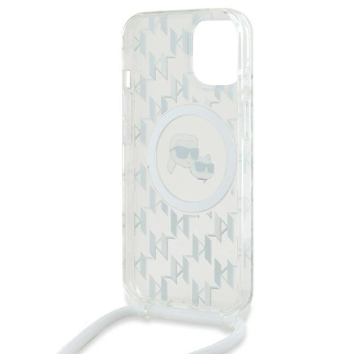 Kup Etui Karl Lagerfeld KLHMP15SHCKCKLCT Apple iPhone 15 / 14 / 13 kemény tok IML Crossbody Monogram Karl & Choupette Head MagSafe átlátszó - KLD2086 - {ean13} - Sklep Home Screen