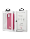Kup Guess Apple Case GUHCN65LSLMGRE iPhone 11 Pro Max rot/burgunderfarbenes Hartschalenetui Silikon Vintage Gold Logo - GUE277RED - {ean13} - Sklep Home Screen