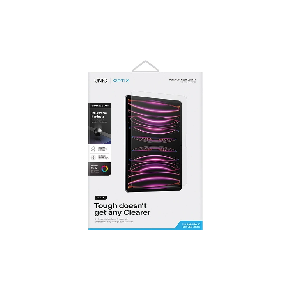 Szkło hartowane UNIQ Optix Clear Apple iPad Pro 11" 2024 (5. generacji)