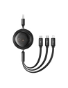 Kup Kabel 3w1 Baseus Free2Draw USB-A / micro USB, Lightning, USB-C 3.5A 1.1m černý - BSU4900 - {ean13} - Sklep Home Screen
