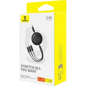 Kup Kabel 3w1 Baseus Free2Draw USB-A / micro USB, Lightning, USB-C 3.5A 1.1m schwarz - BSU4900 - {ean13} - Sklep Home Screen