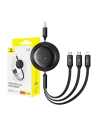 Kup Kábel 3w1 Baseus Free2Draw USB-A / micro USB, Lightning, USB-C 3.5A 1.1m fekete - BSU4900 - {ean13} - Sklep Home Screen