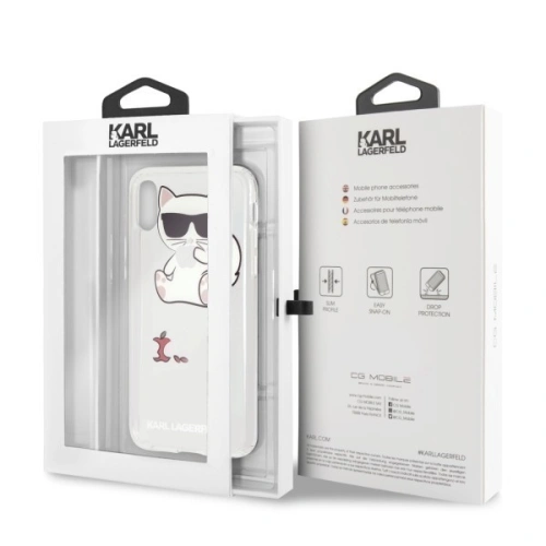 Kup Karl Lagerfeld KLHCPXCFA iPhone X/Xs Hartschalenetui transparent Choupette Fun - KLD189CL - {ean13} - Sklep Home Screen