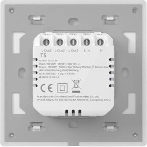 Kup Inteligentní dotykový nástěnný spínač Wi-Fi Sonoff TX T5 3C 3-kanálový - SNF157 - {ean13} - Sklep Home Screen