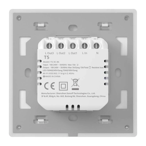 Kup Interrupător de perete inteligent tactile Wi-Fi Sonoff TX T5 3C cu 3 canale - SNF157 - {ean13} - Sklep Home Screen