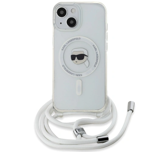 Kup Etui Karl Lagerfeld KLHMP15SHCKHNT Apple iPhone 15 / 14 / 13 hardcase Crossbody IML Karl Head Magsafe transparent - KLD2087 - {ean13} - Sklep Home Screen