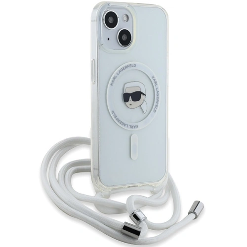 Kup Case Karl Lagerfeld KLHMP15SHCKHNT Apple iPhone 15 / 14 / 13 Hardcase Crossbody IML Karl Head Magsafe transparent - KLD2087 - {ean13} - Sklep Home Screen