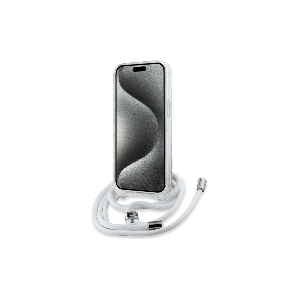 Etui Karl Lagerfeld KLHMP15SHCKHNT Apple iPhone 15 / 14 / 13 hardcase Crossbody IML Karl Head Magsafe transparent