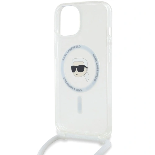 Buy Karl Lagerfeld KLHMP15SHCKHNT Apple iPhone 15 / 14 / 13 hardcase Crossbody IML Karl Head Magsafe transparent - KLD2087 - {ean13} - Home Screen Store Europe