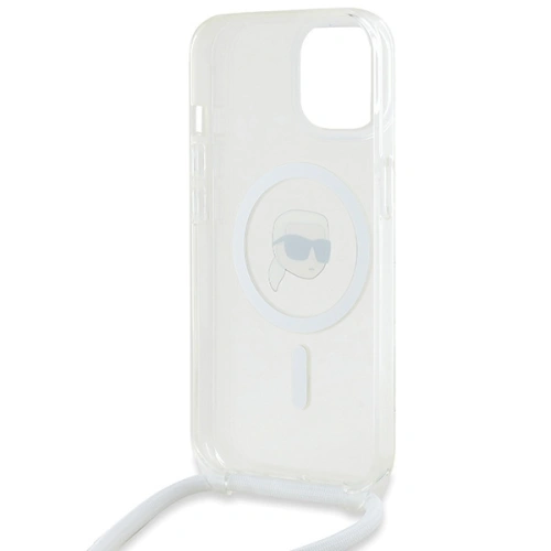 Kup Case Karl Lagerfeld KLHMP15SHCKHNT Apple iPhone 15 / 14 / 13 Hardcase Crossbody IML Karl Head Magsafe transparent - KLD2087 - {ean13} - Sklep Home Screen