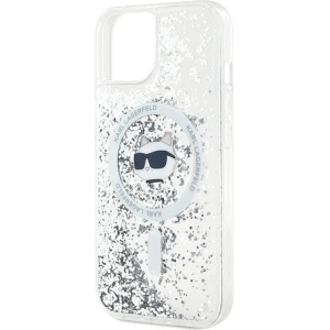 Kup Case Karl Lagerfeld KLHMP15SLGCHSGH Apple iPhone 15 / 14 / 13 Hardcase Liquid Glitter Choupette Head Magsafe transparent - KLD2088 - {ean13} - Sklep Home Screen
