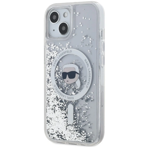 Kup Case Karl Lagerfeld KLHMP15SLGKISGH Apple iPhone 15 / 14 / 13 Hardcase Liquid Glitter Karl Head Magsafe transparent - KLD2089 - {ean13} - Sklep Home Screen