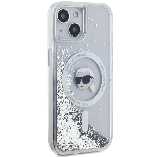 Kup Case Karl Lagerfeld KLHMP15SLGKISGH Apple iPhone 15 / 14 / 13 Hardcase Liquid Glitter Karl Head Magsafe transparent - KLD2089 - {ean13} - Sklep Home Screen