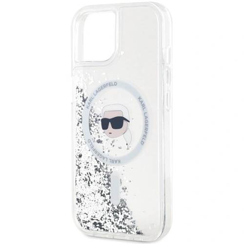 Kup Case Karl Lagerfeld KLHMP15SLGKISGH Apple iPhone 15 / 14 / 13 Hardcase Liquid Glitter Karl Head Magsafe transparent - KLD2089 - {ean13} - Sklep Home Screen