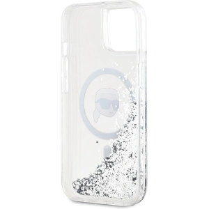 Kup Case Karl Lagerfeld KLHMP15SLGKISGH Apple iPhone 15 / 14 / 13 Hardcase Liquid Glitter Karl Head Magsafe transparent - KLD2089 - {ean13} - Sklep Home Screen