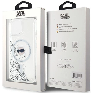 Buy Karl Lagerfeld KLHMP15SLGKISGH Apple iPhone 15 / 14 / 13 hardcase Liquid Glitter Karl Head Magsafe transparent - KLD2089 - {ean13} - Home Screen Store Europe