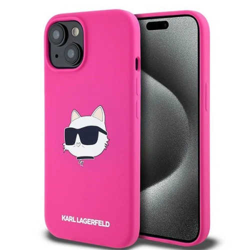 Kup Etui Karl Lagerfeld KLHMP15SSCHPPLF Apple iPhone 15 / 14 / 13 keménytok Szilikon Choupette Fej MagSafe rózsaszín/fukszia - KLD2090 - {ean13} - Sklep Home Screen