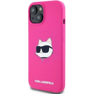 Buy Karl Lagerfeld KLHMP15SSCHPPLF Apple iPhone 15 / 14 / 13 hardcase Silicone Choupette Head MagSafe fuschia - KLD2090 - {ean13} - Home Screen Store Europe