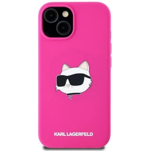Buy Karl Lagerfeld KLHMP15SSCHPPLF Apple iPhone 15 / 14 / 13 hardcase Silicone Choupette Head MagSafe fuschia - KLD2090 - {ean13} - Home Screen Store Europe