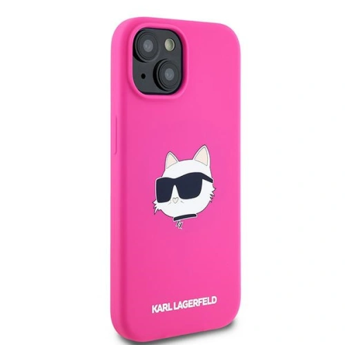 Kup Etui Karl Lagerfeld KLHMP15SSCHPPLF Apple iPhone 15 / 14 / 13 keménytok Szilikon Choupette Fej MagSafe rózsaszín/fukszia - KLD2090 - {ean13} - Sklep Home Screen