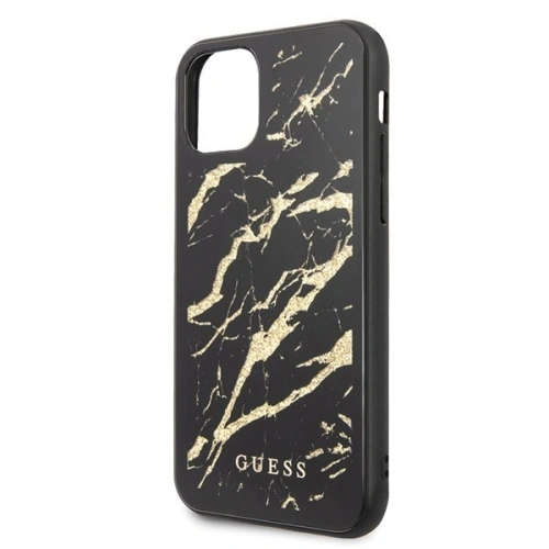Kup Guess Apple Tasche GUHCN65MGGBK iPhone 11 Pro Max schwarz/schwarz Hartschale Glitter Marble Glass - GUE278BLK - {ean13} - Sklep Home Screen