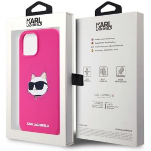 Buy Karl Lagerfeld KLHMP15SSCHPPLF Apple iPhone 15 / 14 / 13 hardcase Silicone Choupette Head MagSafe fuschia - KLD2090 - {ean13} - Home Screen Store Europe