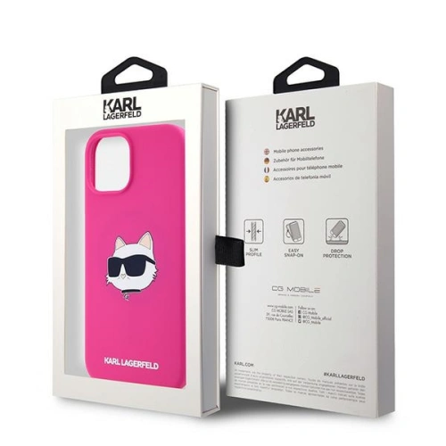 Kup Etui Karl Lagerfeld KLHMP15SSCHPPLF Apple iPhone 15 / 14 / 13 keménytok Szilikon Choupette Fej MagSafe rózsaszín/fukszia - KLD2090 - {ean13} - Sklep Home Screen