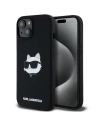 Etui Karl Lagerfeld KLHMP15SSCHPPLK Apple iPhone 15 / 14 / 13 kemény tok Szilikon Choupette Head MagSafe fekete/black