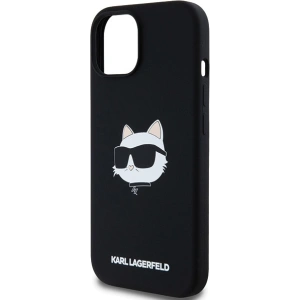 Buy Karl Lagerfeld KLHMP15SSCHPPLK Apple iPhone 15 / 14 / 13 hardcase Silicone Choupette Head MagSafe black - KLD2091 - {ean13} - Home Screen Store Europe