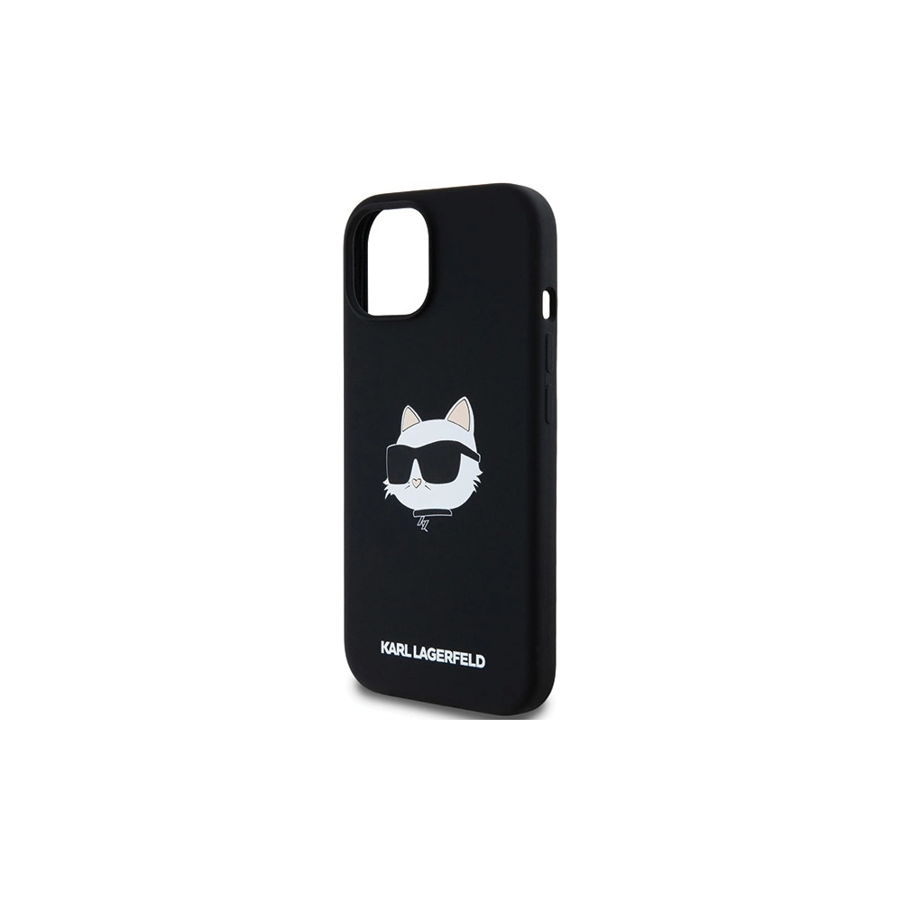 Etui Karl Lagerfeld KLHMP15SSCHPPLK Apple iPhone 15 / 14 / 13 hardcase Silicone Choupette Head MagSafe czarny/black