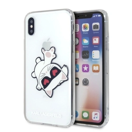 Kup Karl Lagerfeld KLHCPXCFHE husă hardcase transparentă pentru iPhone X/Xs Choupette Fun - KLD190CL - {ean13} - Sklep Home Screen